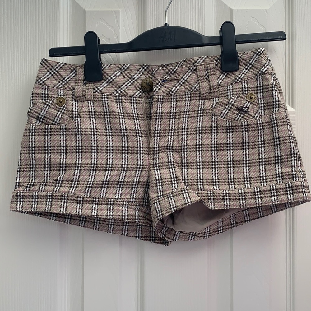 Burberry blue label novo check sz 36 US 0 shorts